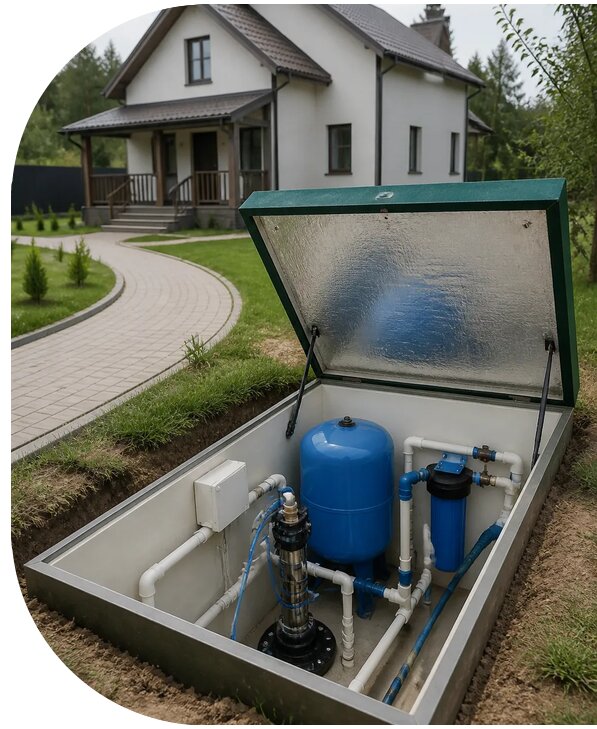 Автономное водоснабжение дома в Каменске-Уральском от 159570 р. | АПаруса-Кмн